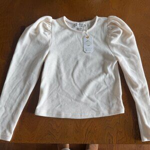 Love Riche Cream Sweater with Puff Sleeves Size Small (New- Tags still on)